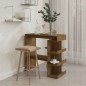 vidaXL Bartisch mit Regal Braun Eiche 100x50x101,5cm Holzwerkstoff vidaXL Bartisch mit Regal Braun Eiche 100x50x101,5cm Holzwerkstoff