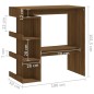 vidaXL Bartisch mit Regal Braun Eiche 100x50x101,5cm Holzwerkstoff vidaXL Bartisch mit Regal Braun Eiche 100x50x101,5cm Holzwerkstoff