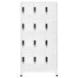 vidaXL Schließfachschrank Weiß 90x45x180 cm Stahl vidaXL Schließfachschrank Weiß 90x45x180 cm Stahl