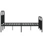 vidaXL Bettgestell mit Kopf- und Fußteil Metall Schwarz 150x200 cm vidaXL Bettgestell mit Kopf- und Fußteil Metall Schwarz 150x200 cm