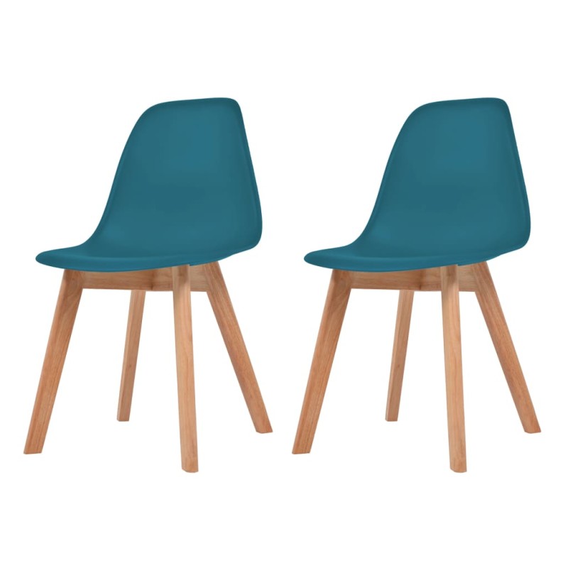 vidaXL Esszimmerstühle 2 Stk. Türkis Kunststoff vidaXL Esszimmerstühle 2 Stk. Türkis Kunststoff