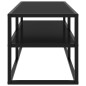 vidaXL TV-Schrank Schwarz mit schwarzem Glas 100x40x40 cm vidaXL TV-Schrank Schwarz mit schwarzem Glas 100x40x40 cm