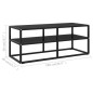 vidaXL TV-Schrank Schwarz mit schwarzem Glas 100x40x40 cm vidaXL TV-Schrank Schwarz mit schwarzem Glas 100x40x40 cm