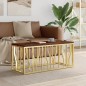 vidaXL Couchtisch Golden Edelstahl und Altholz Massiv vidaXL Couchtisch Golden Edelstahl und Altholz Massiv