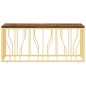 vidaXL Couchtisch Golden Edelstahl und Altholz Massiv vidaXL Couchtisch Golden Edelstahl und Altholz Massiv