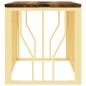 vidaXL Couchtisch Golden Edelstahl und Altholz Massiv vidaXL Couchtisch Golden Edelstahl und Altholz Massiv