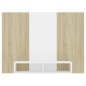 vidaXL TV-Wandschrank Weiß Sonoma-Eiche 135x23,5x90 cm Holzwerkstoff vidaXL TV-Wandschrank Weiß Sonoma-Eiche 135x23,5x90 cm Holzwerkstoff