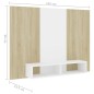 vidaXL TV-Wandschrank Weiß Sonoma-Eiche 135x23,5x90 cm Holzwerkstoff vidaXL TV-Wandschrank Weiß Sonoma-Eiche 135x23,5x90 cm Holzwerkstoff