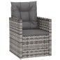 4-tlg. Garten-Lounge-Set mit Kissen Poly Rattan Grau 4-tlg. Garten-Lounge-Set mit Kissen Poly Rattan Grau