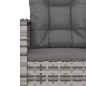 4-tlg. Garten-Lounge-Set mit Kissen Poly Rattan Grau 4-tlg. Garten-Lounge-Set mit Kissen Poly Rattan Grau