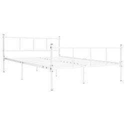 vidaXL Bettgestell Weiß Metall 120x200 cm