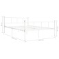 vidaXL Bettgestell Weiß Metall 120x200 cm vidaXL Bettgestell Weiß Metall 120x200 cm