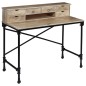 vidaXL Schreibtisch Mangoholz Massiv und Stahl 110 x 50 x 96 cm vidaXL Schreibtisch Mangoholz Massiv und Stahl 110 x 50 x 96 cm