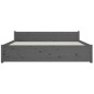 vidaXL Massivholzbett Grau 150x200 cm vidaXL Massivholzbett Grau 150x200 cm