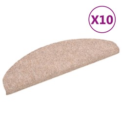 vidaXL Selbstklebende Treppenmatten 10 Stk. Braun 65x21x4cm Nadelvlies