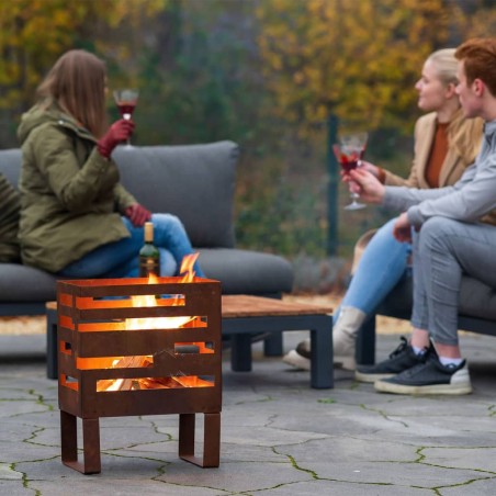 RedFire Feuerkorb Madison Rostbraun Stahl