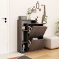 vidaXL Schuhschrank Grau Sonoma 79,5x24x90,5 cm Holzwerkstoff vidaXL Schuhschrank Grau Sonoma 79,5x24x90,5 cm Holzwerkstoff