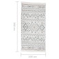 vidaXL Teppich Beige und Blau 100x300 cm Baumwolle vidaXL Teppich Beige und Blau 100x300 cm Baumwolle