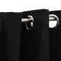 vidaXL Verdunkelungsvorhänge Ösen Leinenoptik 2 Stk. Schwarz 140x245cm vidaXL Verdunkelungsvorhänge Ösen Leinenoptik 2 Stk. Schwarz 140x245cm