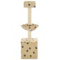 vidaXL Katzen-Kratzbaum mit Sisal-Säulen 105 cm Beige Pfoten-Aufdruck vidaXL Katzen-Kratzbaum mit Sisal-Säulen 105 cm Beige Pfoten-Aufdruck