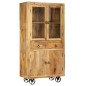 vidaXL Highboard Mangoholz Massiv 95x45x185 cm vidaXL Highboard Mangoholz Massiv 95x45x185 cm