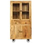 vidaXL Highboard Mangoholz Massiv 95x45x185 cm vidaXL Highboard Mangoholz Massiv 95x45x185 cm