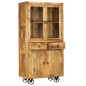 vidaXL Highboard Mangoholz Massiv 95x45x185 cm vidaXL Highboard Mangoholz Massiv 95x45x185 cm