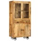 vidaXL Highboard Mangoholz Massiv 95x45x185 cm vidaXL Highboard Mangoholz Massiv 95x45x185 cm