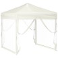vidaXL Partyzelt Faltbar mit Seitenwänden Creme 2x2 m vidaXL Partyzelt Faltbar mit Seitenwänden Creme 2x2 m