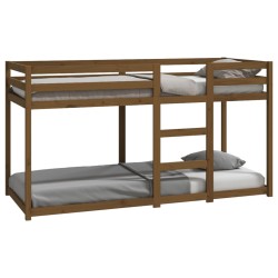 vidaXL Etagenbett Honigbraun 80x200 cm Massivholz Kiefer
