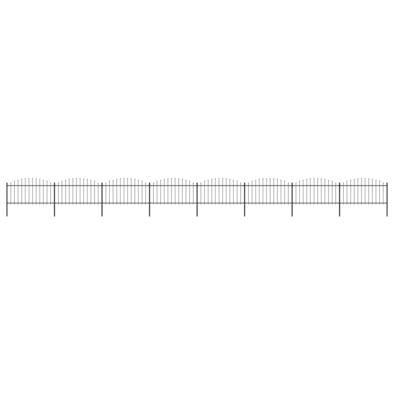 vidaXL Gartenzaun mit Speerspitzen Stahl (1,25 - 1,5) x 13,6 m Schwarz vidaXL Gartenzaun mit Speerspitzen Stahl (1,25 - 1,5) x 13,6 m Schwarz