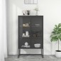 vidaXL Highboard Anthrazit 80x35x135 cm Stahl und Gehärtetes Glas vidaXL Highboard Anthrazit 80x35x135 cm Stahl und Gehärtetes Glas