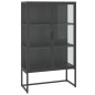 vidaXL Highboard Anthrazit 80x35x135 cm Stahl und Gehärtetes Glas vidaXL Highboard Anthrazit 80x35x135 cm Stahl und Gehärtetes Glas