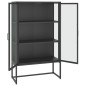 vidaXL Highboard Anthrazit 80x35x135 cm Stahl und Gehärtetes Glas vidaXL Highboard Anthrazit 80x35x135 cm Stahl und Gehärtetes Glas