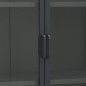 vidaXL Highboard Anthrazit 80x35x135 cm Stahl und Gehärtetes Glas vidaXL Highboard Anthrazit 80x35x135 cm Stahl und Gehärtetes Glas