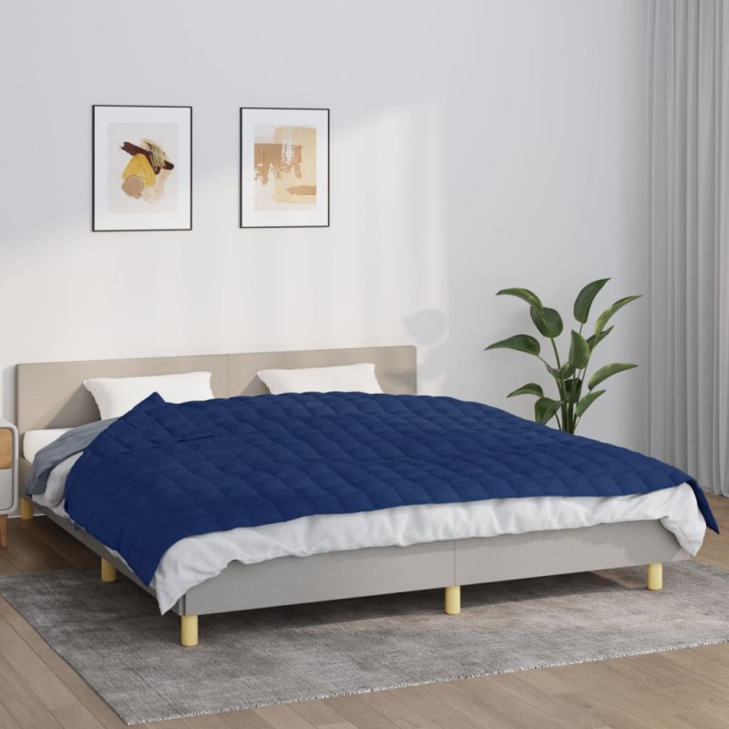 vidaXL Gewichtsdecke Blau 155x220 cm 11 kg Stoff vidaXL Gewichtsdecke Blau 155x220 cm 11 kg Stoff