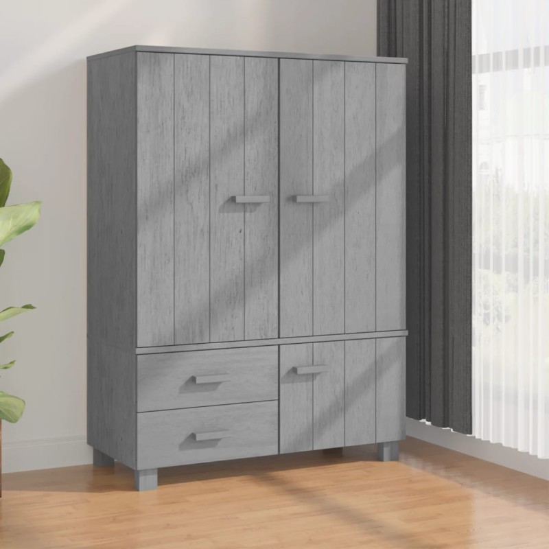 vidaXL Kleiderschrank HAMAR Dunkelgrau 99x45x137 cm Massivholz Kiefer vidaXL Kleiderschrank HAMAR Dunkelgrau 99x45x137 cm Massivholz Kiefer