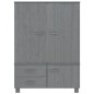 vidaXL Kleiderschrank HAMAR Dunkelgrau 99x45x137 cm Massivholz Kiefer vidaXL Kleiderschrank HAMAR Dunkelgrau 99x45x137 cm Massivholz Kiefer