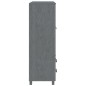vidaXL Kleiderschrank HAMAR Dunkelgrau 99x45x137 cm Massivholz Kiefer vidaXL Kleiderschrank HAMAR Dunkelgrau 99x45x137 cm Massivholz Kiefer
