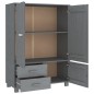 vidaXL Kleiderschrank HAMAR Dunkelgrau 99x45x137 cm Massivholz Kiefer vidaXL Kleiderschrank HAMAR Dunkelgrau 99x45x137 cm Massivholz Kiefer