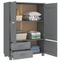 vidaXL Kleiderschrank HAMAR Dunkelgrau 99x45x137 cm Massivholz Kiefer vidaXL Kleiderschrank HAMAR Dunkelgrau 99x45x137 cm Massivholz Kiefer