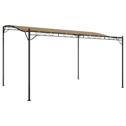 vidaXL Markise Taupe 4x3 m 180 g/m² Stoff und Stahl