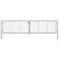 vidaXL Gartentor Verzinkter Stahl 415 x 125 cm Silbern vidaXL Gartentor Verzinkter Stahl 415 x 125 cm Silbern