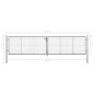 vidaXL Gartentor Verzinkter Stahl 415 x 125 cm Silbern vidaXL Gartentor Verzinkter Stahl 415 x 125 cm Silbern