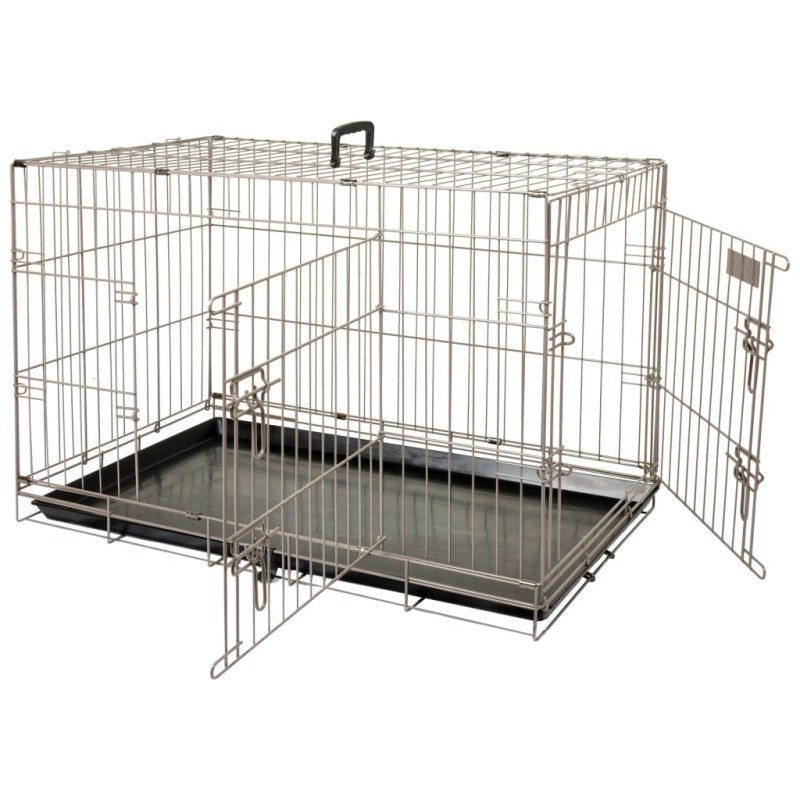FLAMINGO Transportkäfig Ebo 77 x 47 x 55 cm Braun-Metallic 517581 FLAMINGO Transportkäfig Ebo 77 x 47 x 55 cm Braun-Metallic 517581