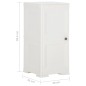 vidaXL Kunststoffschrank 40x43x85,5 cm Holzdesign Angora-Weiß vidaXL Kunststoffschrank 40x43x85,5 cm Holzdesign Angora-Weiß
