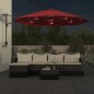 vidaXL Wand-Sonnenschirm mit LEDs Knallrot 290 cm vidaXL Wand-Sonnenschirm mit LEDs Knallrot 290 cm