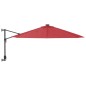 vidaXL Wand-Sonnenschirm mit LEDs Knallrot 290 cm vidaXL Wand-Sonnenschirm mit LEDs Knallrot 290 cm
