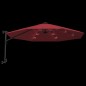vidaXL Wand-Sonnenschirm mit LEDs Knallrot 290 cm vidaXL Wand-Sonnenschirm mit LEDs Knallrot 290 cm