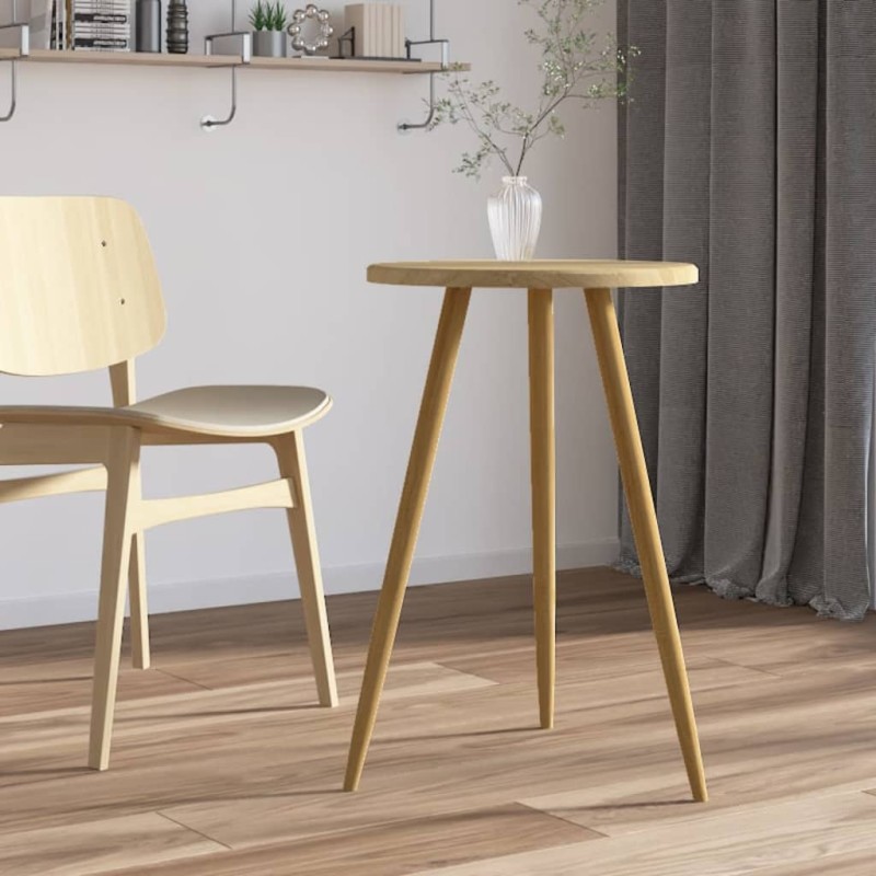 vidaXL Bistrotisch Hellbraun Ø50x76 cm MDF und Eisen vidaXL Bistrotisch Hellbraun Ø50x76 cm MDF und Eisen